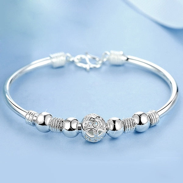 3 Style New 925 sterling silver Lucky Charm Bracelet Cuff Bracelets For Women Bangles Fashion Jewelry