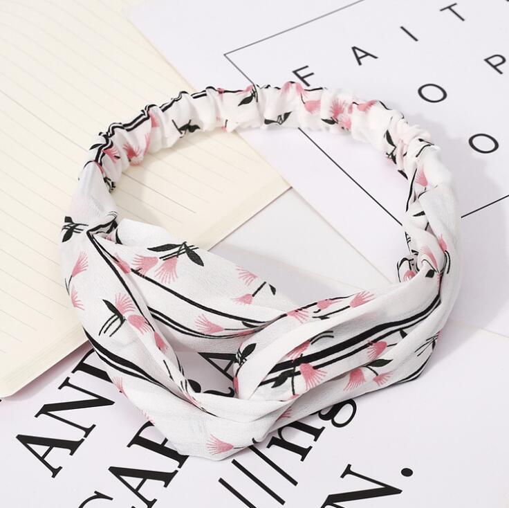 Fashion Women Girls Bohemian Hair Bands Print Headbands Vintage Cross Turban Bandage Bandanas HairBands Hair Accessories