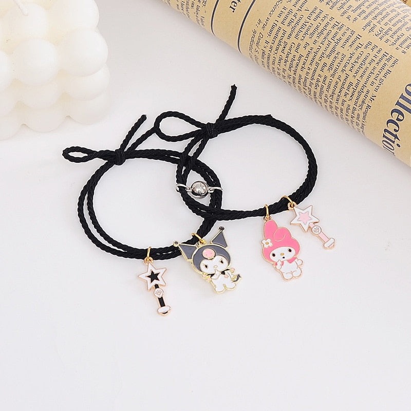 CutieCryptoCats 2pcs\Set Plus other Cute Cartoon  Bracelet Magnet Ball Hand Men and Women Gift Friendship NFT Charms Elastic Rope Jewelry