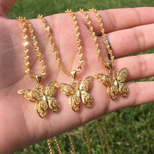 Load image into Gallery viewer, Butterfly Necklace for Women Stainless Steel Butterflies Pendant Necklace Gold Silver Color Charms Choker Boho Aesthetic Jewelry
