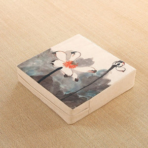 Square Futon Cushion Thickened Tatami Japanese Style Tea Table Living Room Winter Heighten Cushion Can Be Removed Washed 40x6cm