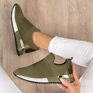Shoes Sneakers Women Shoes Ladies Slip-On Knit Solid Color Sneakers for Female Sport Mesh Casual Shoes for Women 2021