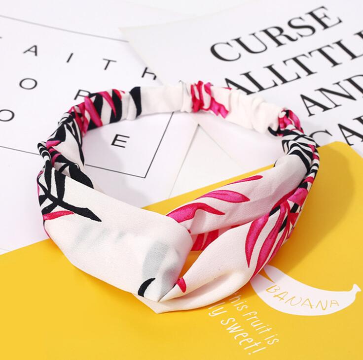 Fashion Women Girls Bohemian Hair Bands Print Headbands Vintage Cross Turban Bandage Bandanas HairBands Hair Accessories