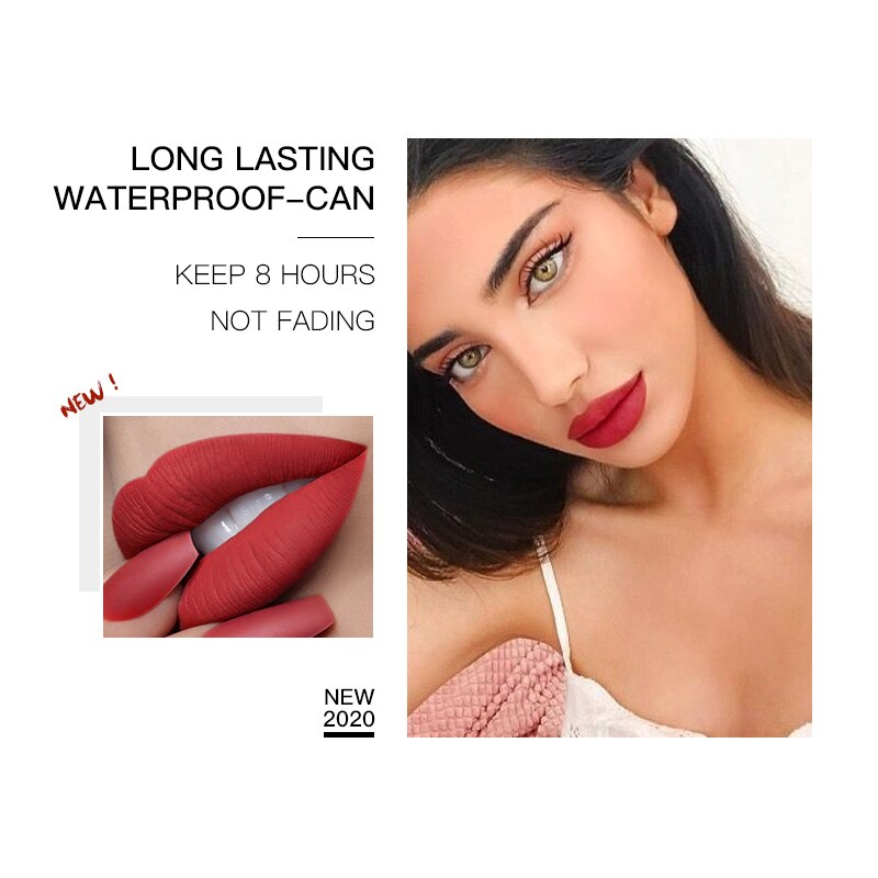 Traci K Beauty Glazed 24 Colors Matte Lip Gloss Natural Long-lasting Waterproof No Fading Non-stick Cup Lip Glaze Sexy Lip Makeup TSLM1