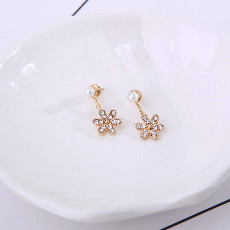 Fashion Charming Hoop Earrings Lady Super flash Single Row Rhinestones Earrings Ladies Accessories Jewelry 1 Pair