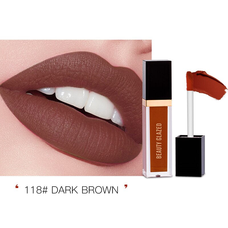Traci K Beauty Glazed 24 Colors Matte Lip Gloss Natural Long-lasting Waterproof No Fading Non-stick Cup Lip Glaze Sexy Lip Makeup TSLM1