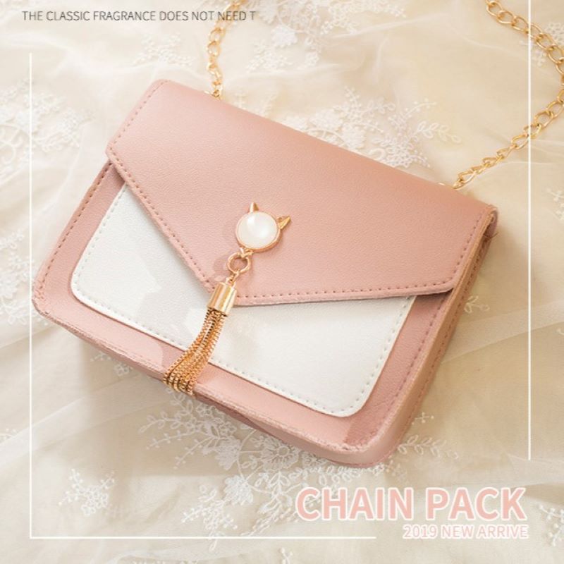 Traci K Collection Cat Stone Women's  Tassel Pu Shoulder Bag Contrast Color Purse Small Bag Patched Patched Simple Elegant Outdoor Bag