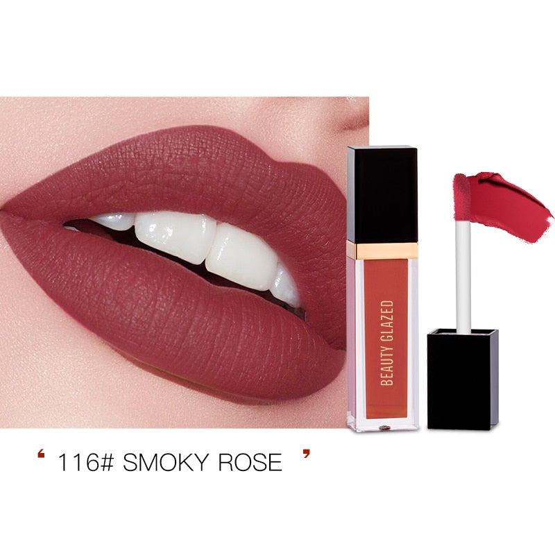 Traci K Beauty Glazed 24 Colors Matte Lip Gloss Natural Long-lasting Waterproof No Fading Non-stick Cup Lip Glaze Sexy Lip Makeup TSLM1