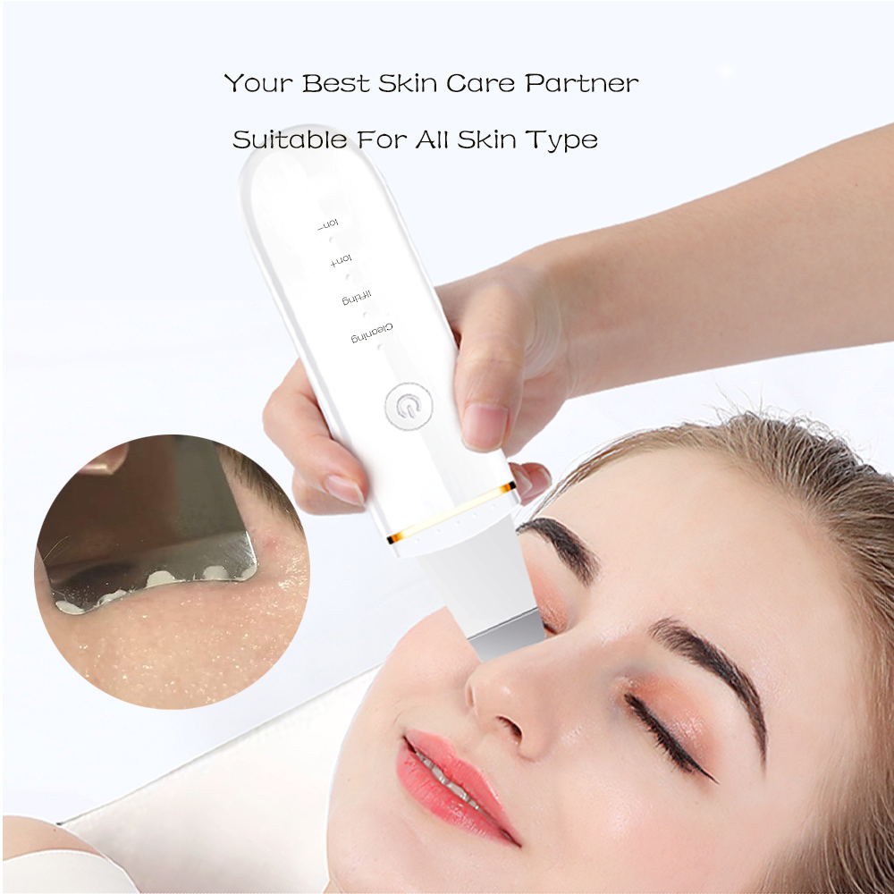 Traci K Beauty Ultrasonic Skin Scrubber USB Plug Facial Blackhead Remover Face Massager Skincare Tools Products Face Cleansing Acne