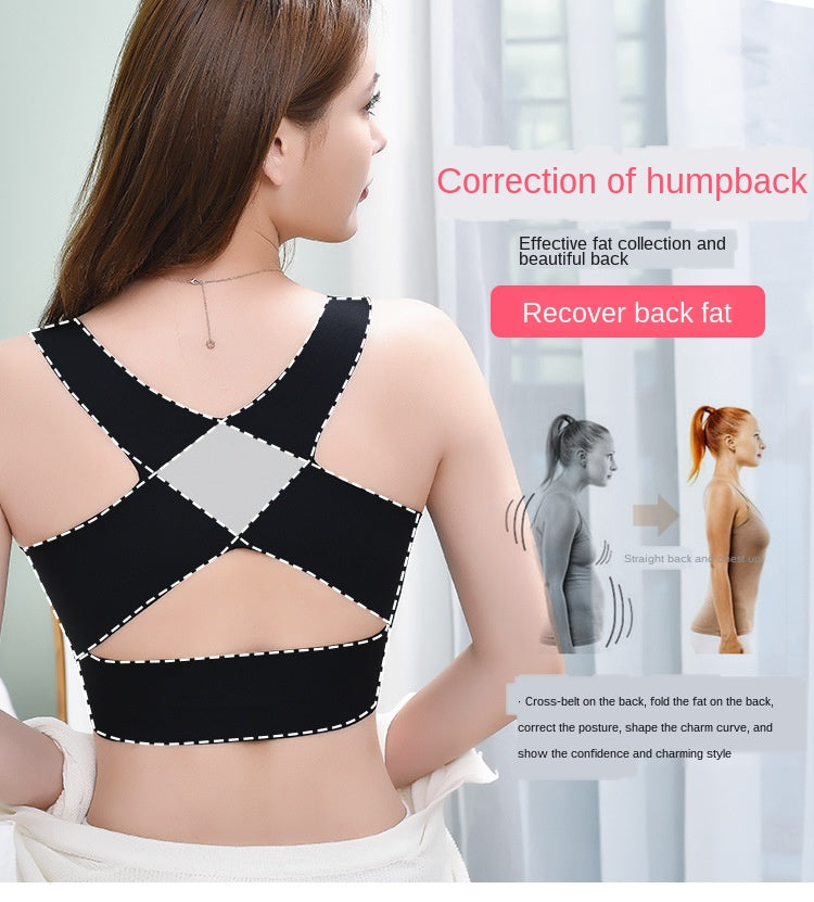 1pcs/2pcs/3pcs Women Bras For Women Push Up Bra Posture Corrector Bralette Front Closure Female Underwear Cross Back Tops