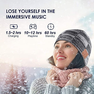 Bluetooth Headphone Hat Stereo Sport Music Headset Knitted Beanie Cap Support Handsfree USB Charging Cable Christmas Gift