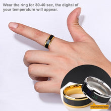 Load image into Gallery viewer, Smart Sensor Body Temperature Ring Stainless Steel Fashion Display Real-time Temperature Test Finger Rings
