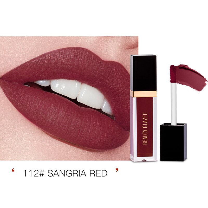 Traci K Beauty Glazed 24 Colors Matte Lip Gloss Natural Long-lasting Waterproof No Fading Non-stick Cup Lip Glaze Sexy Lip Makeup TSLM1