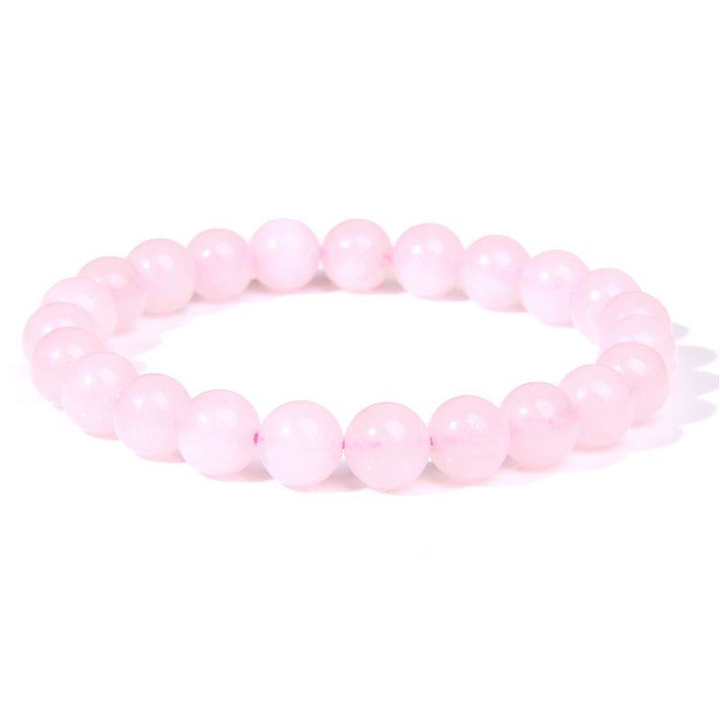 WAVE LENGTH Bracelets 8mm Natural Stone Bracelet Set 3Pcs/set Rhodonite Rose Pink Quartzs Moonstone Amethysts Hematite Bracelets For Women Men Jewelry