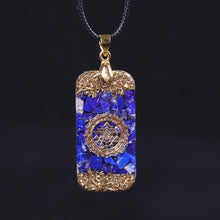 Load image into Gallery viewer, Orgonite Energy Pendant Natural Lapis Lazuli Reiki Energy Necklace Mysterious Resin Chakra Stone Growth Business Amulet
