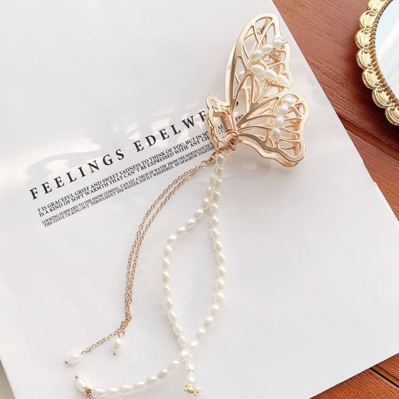 New Women Elegant Gold Silver Hollow Geometric Metal Hair Claw Vintage Hair Clips Headband Hairpin Fashion Hair Accessories