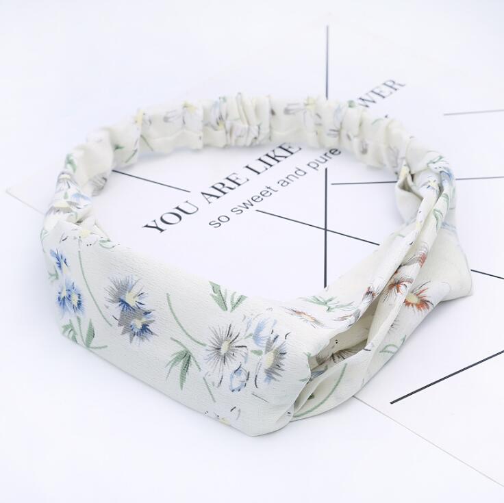 Fashion Women Girls Bohemian Hair Bands Print Headbands Vintage Cross Turban Bandage Bandanas HairBands Hair Accessories