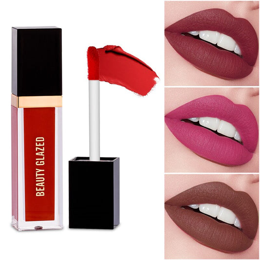 Traci K Beauty Glazed 24 Colors Matte Lip Gloss Natural Long-lasting Waterproof No Fading Non-stick Cup Lip Glaze Sexy Lip Makeup TSLM1
