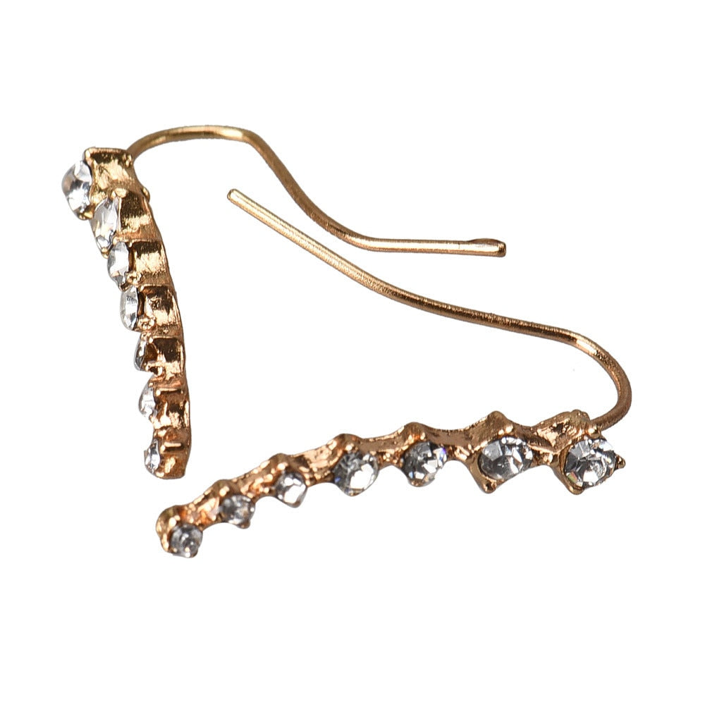 1Pair Rhinestone Crystal Earrings Ear Hook Stud Hot Sale Fashion Jewelry Fashion Hot Sale Jewelry Aretes