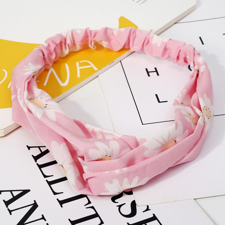 Fashion Women Girls Bohemian Hair Bands Print Headbands Vintage Cross Turban Bandage Bandanas HairBands Hair Accessories