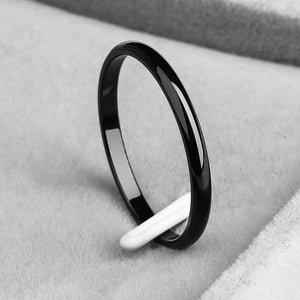 Titanium Steel Rose Gold Anti-allergy Smooth Simple Wedding Couples Rings Bijouterie for Man or Woman Gift Women Wedding Rings