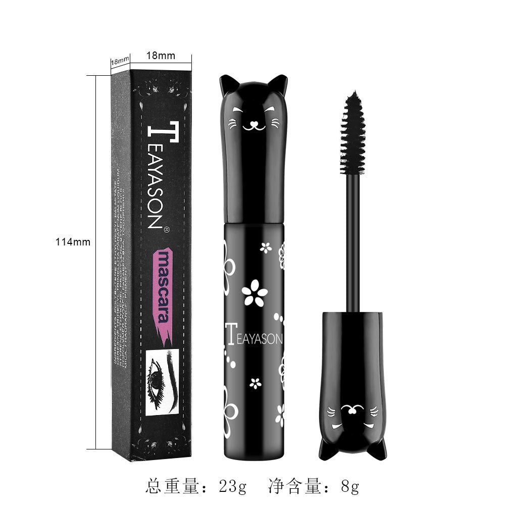 Traci K Beauty Cat Colored Fashion Sexy White Mascara Makeup 4D Silk Fiber Lash Mascara Waterproof Rimel 3d Mascara Extension Thick Long Curling Eyelash