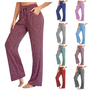 New Fashion Empire Bandage Women's Long Pants 2021 Casual Loose Solid Pocket Ladies Straight-leg Pants Plus Size