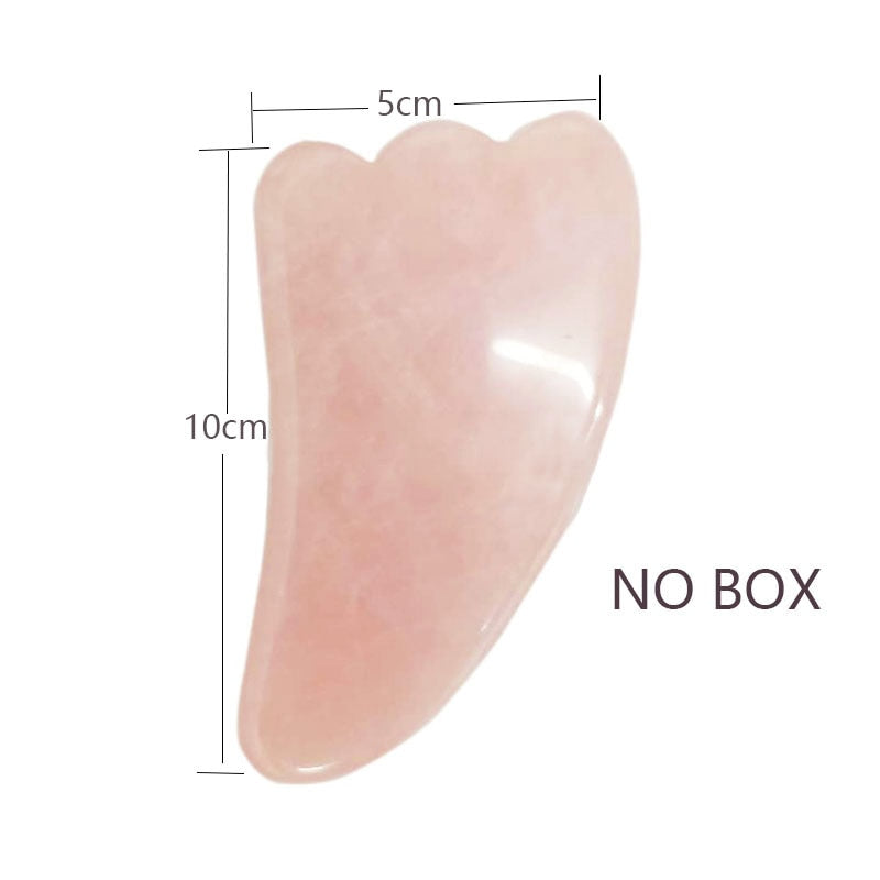 Traci K Beauty Jade Roller Facial Face Jade Massage Roller Rose Quartz Scraper Jade Massager Tools Slimming Face Natural Wrinkle Removal