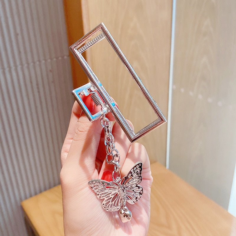New Women Elegant Gold Silver Hollow Geometric Metal Hair Claw Vintage Hair Clips Headband Hairpin Fashion Hair Accessories