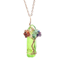 Load image into Gallery viewer, Fashion Hexagonal Column Quartz Necklaces Pendants Vintage Natural Stone Bullet White Crystal Energy Necklace
