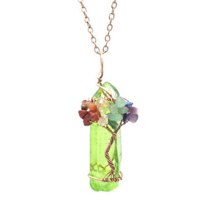 Fashion Hexagonal Column Quartz Necklaces Pendants Vintage Natural Stone Bullet White Crystal Energy Necklace