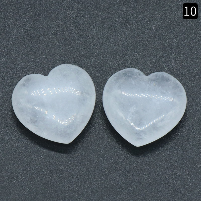 1pc Heart Natural Crystal Stones 25mm Rose Pink Quartz Obsidian Love Reiki Healing Gem Statue Home Decor Gifts Room Ornament