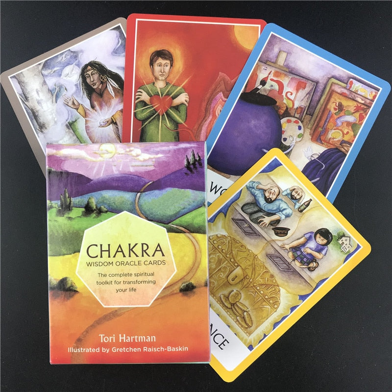 High quality Oracle Tarot Cards chakra wisdom Card Board Deck Games Playing Cards For Party Game