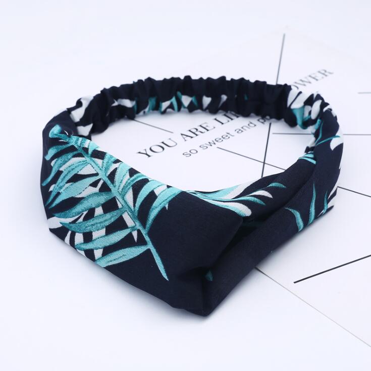Fashion Women Girls Bohemian Hair Bands Print Headbands Vintage Cross Turban Bandage Bandanas HairBands Hair Accessories