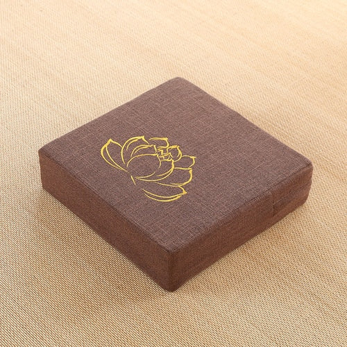 Square Futon Cushion Thickened Tatami Japanese Style Tea Table Living Room Winter Heighten Cushion Can Be Removed Washed 40x6cm
