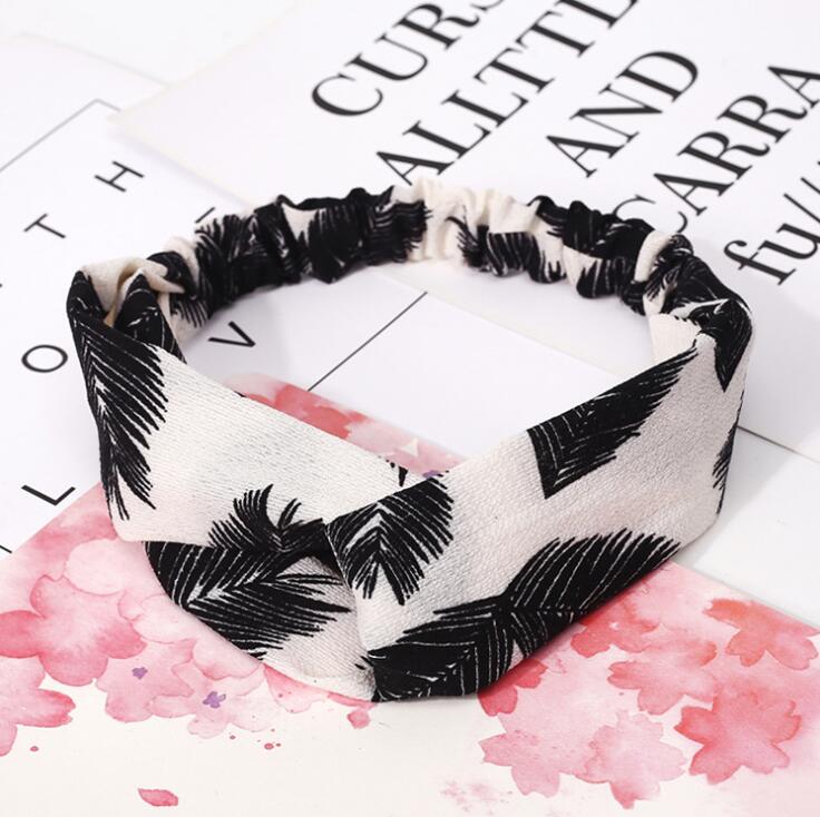 Fashion Women Girls Bohemian Hair Bands Print Headbands Vintage Cross Turban Bandage Bandanas HairBands Hair Accessories