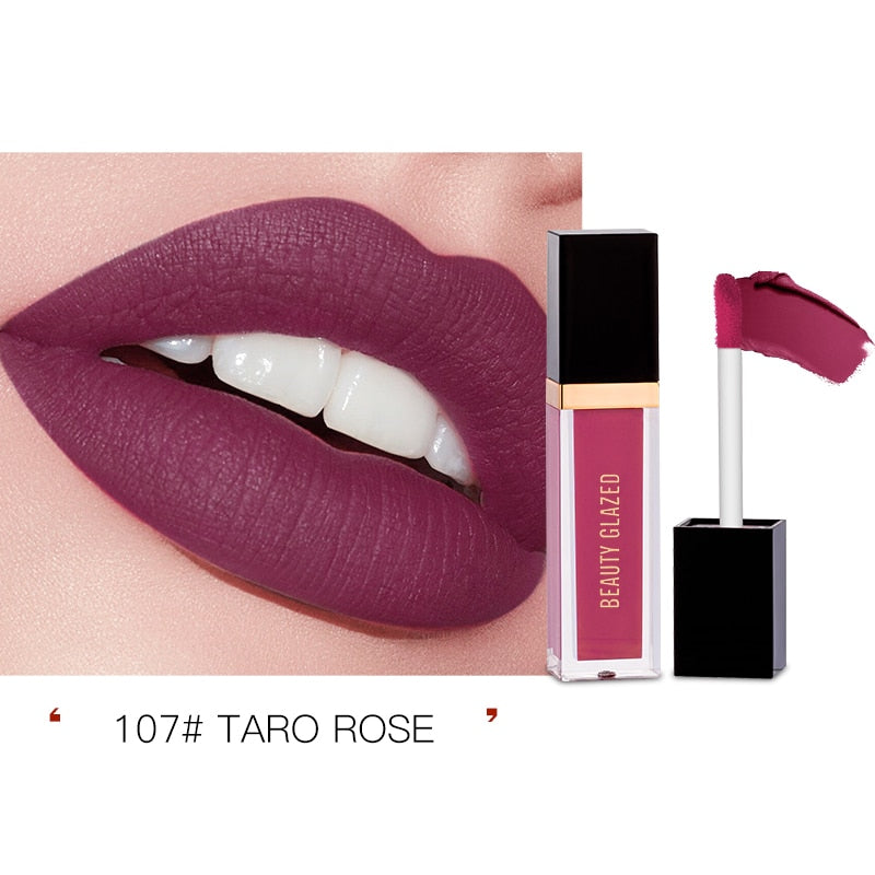 Traci K Beauty Glazed 24 Colors Matte Lip Gloss Natural Long-lasting Waterproof No Fading Non-stick Cup Lip Glaze Sexy Lip Makeup TSLM1