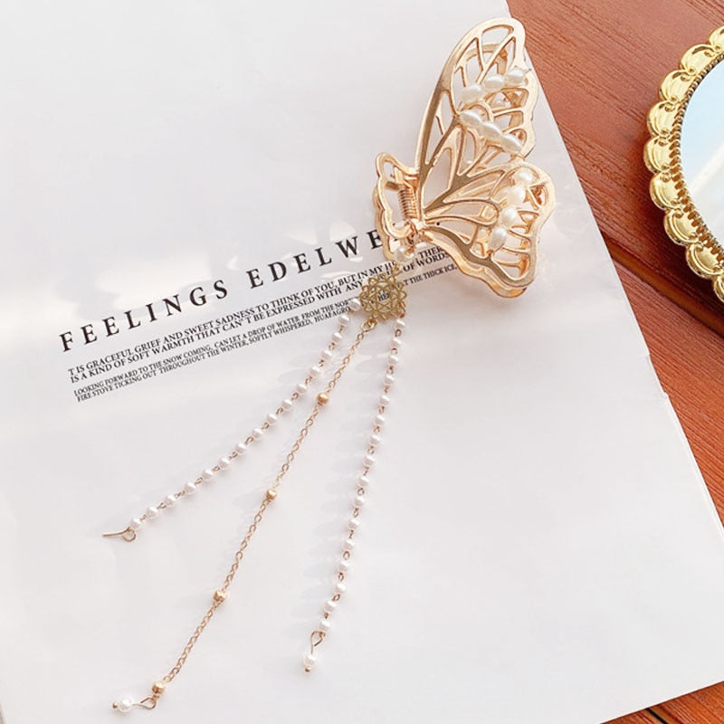 New Women Elegant Gold Silver Hollow Geometric Metal Hair Claw Vintage Hair Clips Headband Hairpin Fashion Hair Accessories