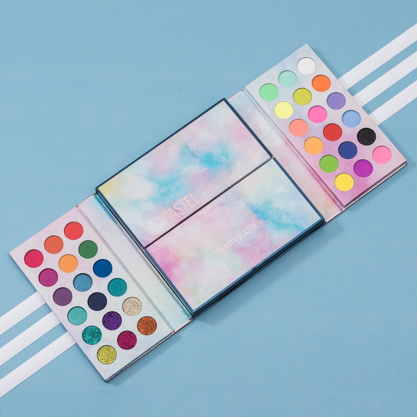 New Arrival BEAUTY GLAZED 105 Colors PASTEL Palette Paradise Eyeshadow Palette Matte Glitter Eyeshadow Makeup  Neon Eye Pigments