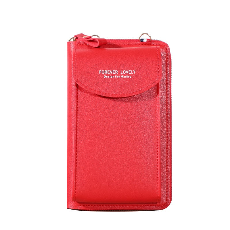Wallet women Diagonal PU multifunctional mobile phone clutch bag Ladies purse large capacity travel card holder passport cover