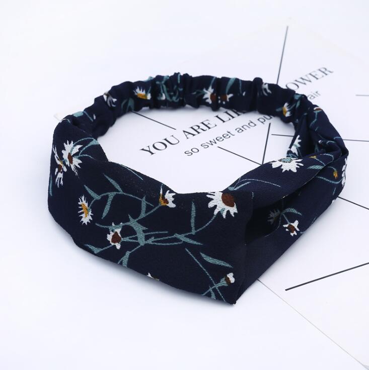 Fashion Women Girls Bohemian Hair Bands Print Headbands Vintage Cross Turban Bandage Bandanas HairBands Hair Accessories