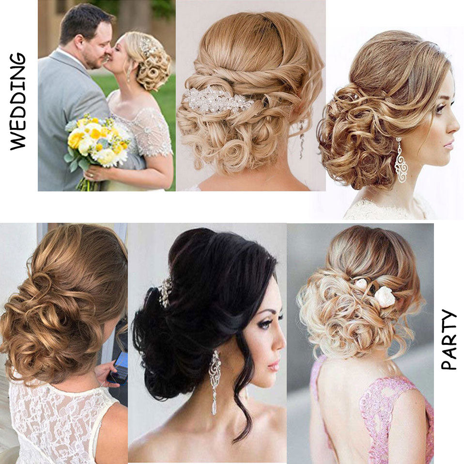 LARGE Comb Clip In Curly Hair Extension Synthetic Hair Pieces Chignon Women Updo Cover Hairpiece Extension Hair Bun
