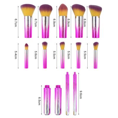 10Pcs Pro (Vegan)Makeup Kits Brushes Cosmetics Brush Tool Beauty Set Rose Red