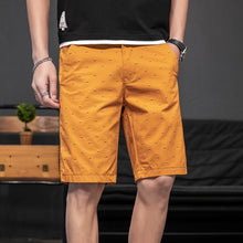 Load image into Gallery viewer, Shorts: Men&#39;s trend: versatile, washed solid color printed work clothes, casual pants, loose straight tube dynamic pants
