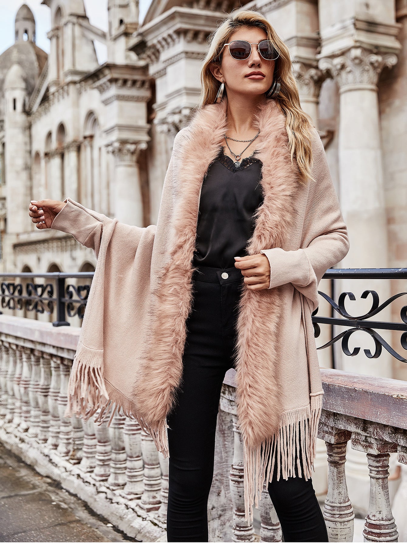 Wool Collar Cardigan