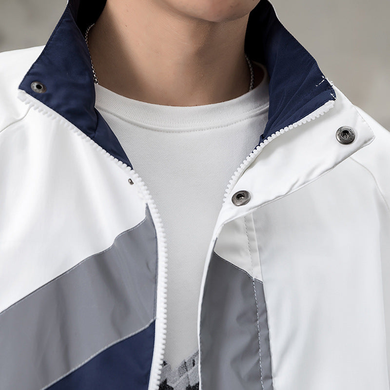 Men and Women's Sports Jacket Reflective Night Visual Leader Ball Service Student Loose Casual Coat Men