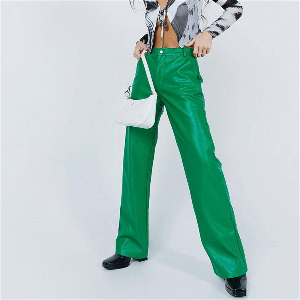 Casual Long Shiny Pants