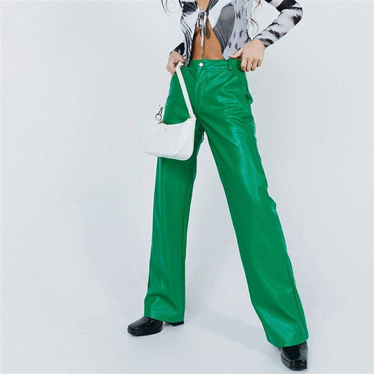 Casual Long Shiny Pants