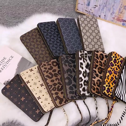 New fashion trend all-match high-end European and American long pattern wallet simple large-capacity ladies wallet