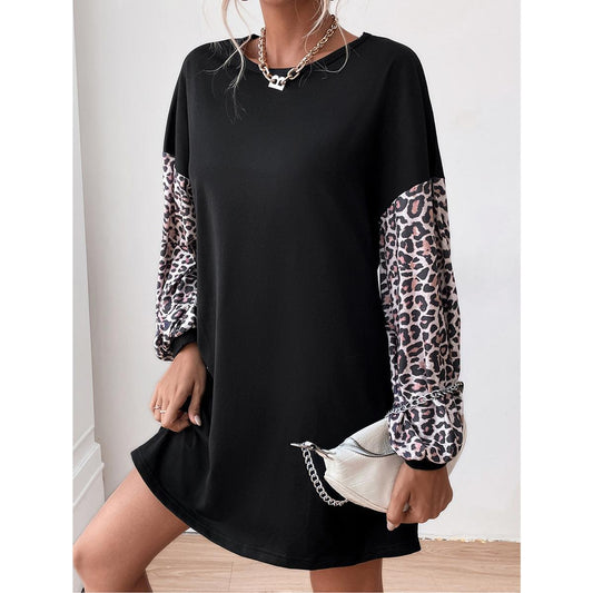 Casual Round Neck Long Sleeve Dress